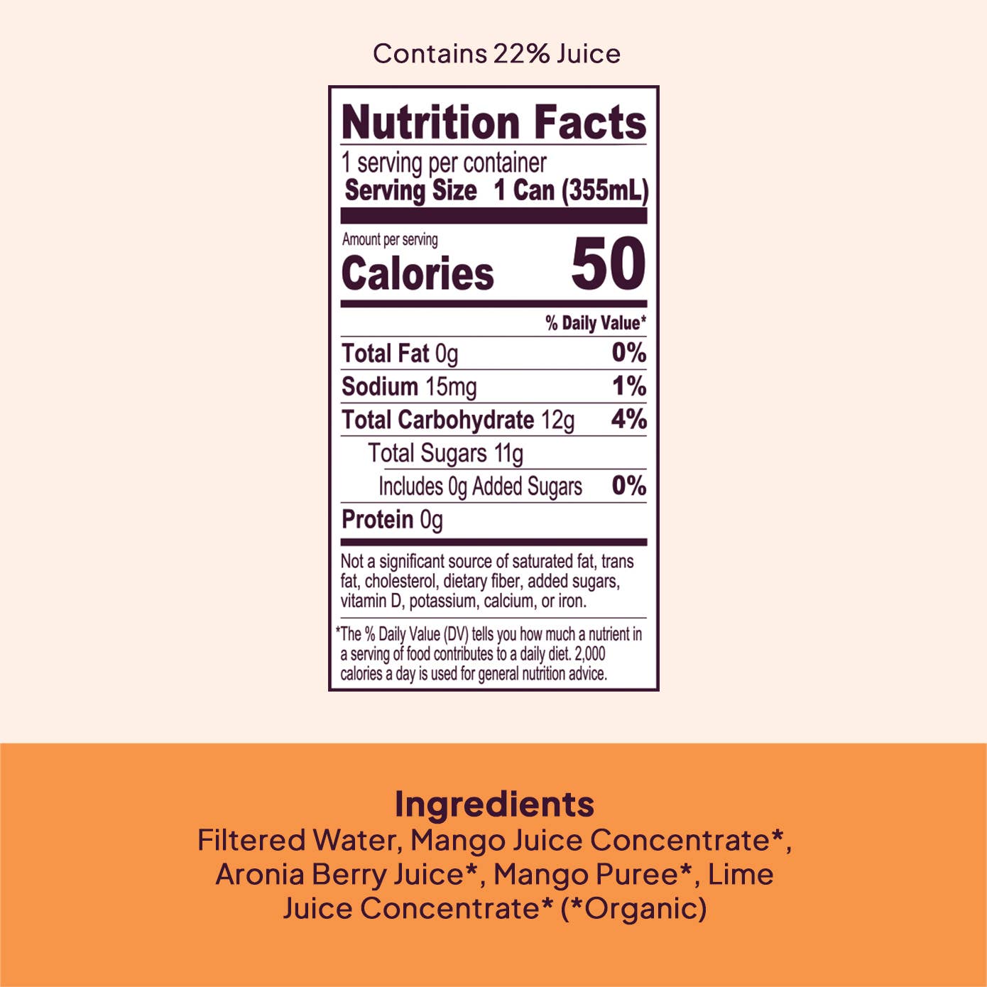 Organic Mango, Lime & Aronia Berry - 12 Pack