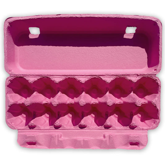 Hot Pink Eco-Friendly Egg Cartons – 12-Egg Capacity