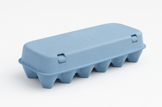 Eco-Friendly Light Blue Paper Egg Cartons – 12-Egg Capacity
